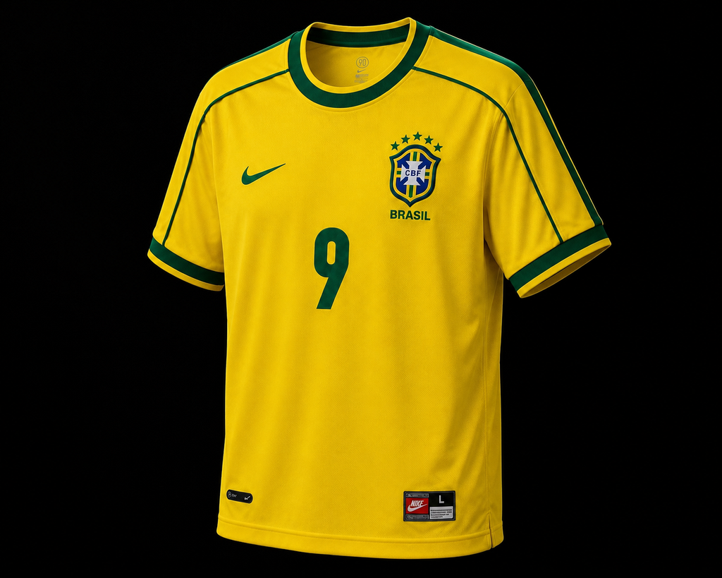 Brazil 1998 Home Retro Shirt